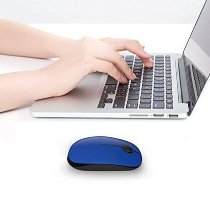 VssoPlor Wireless Mouse, 2.4G Slim Portable Computer Laptop Mouse with Nano Receiver Quiet Silent Optical Mice for Notebook, PC, Laptop, Computer-Black and Gold