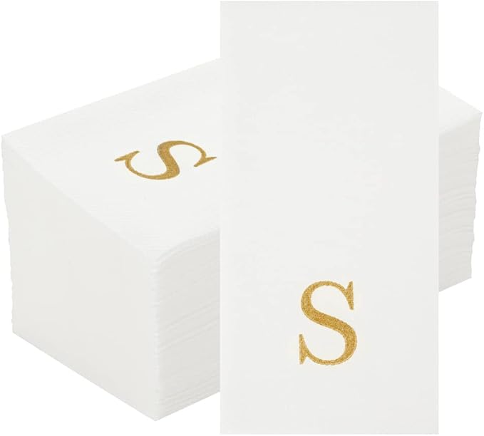 Luxenap 15.8 X 7.9 Inch Linen-Feel Guest Towels, 2000 Lettered Hand Towels