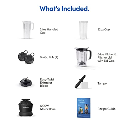 nutribullet Full-Size Blender Combo 1200W – NBF50500 - Dark Gray