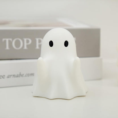 BHOOKA Halloween Finger Ghost Figurine Cute Cartoon Spooky Resin Middle Finger Statue Decor Halloween Ghost Sculpture Tabletop Ornament for Holiday Desk Bookshelf Art Display Supply