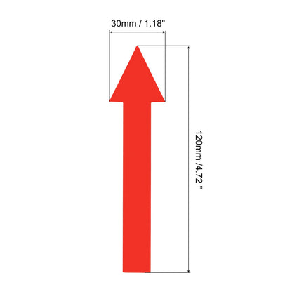 PATIKIL Arrow Sticker 5 Inch, 4 Sheet Directional Sign PVC Adhesive Removable Floors Decal for Floors Wall Marking, Red