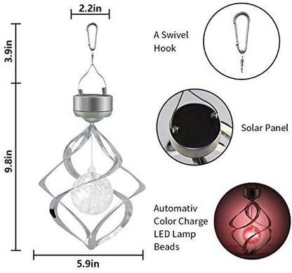 Solar Lights Outdoor Yard Decor Wind Chimes LED Colour Changing Hanging Light for Design Decoration for Garden, Patio, Balcony,Lawn Birthday Gifts for Women Mom Grandma