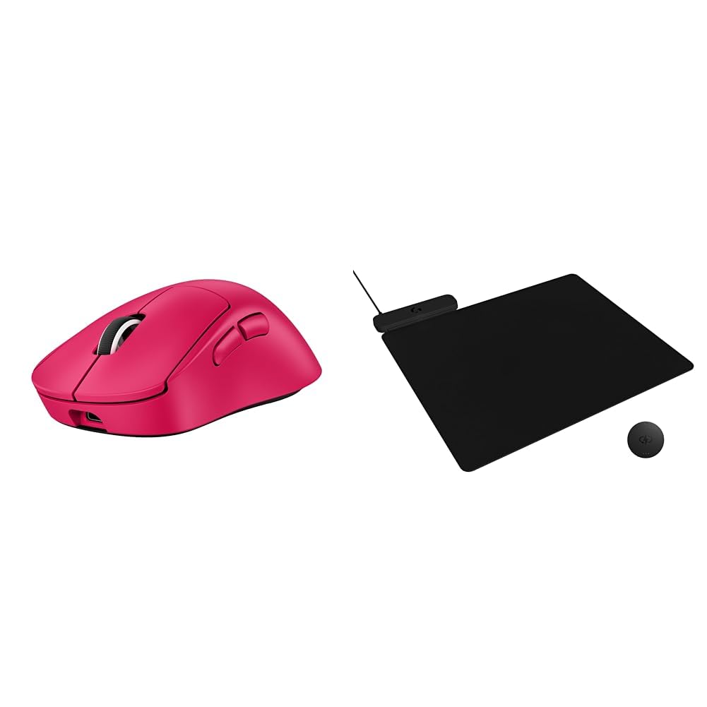 Logitech G PRO X SUPERLIGHT 2 Wireless Gaming Mouse, 60g Pro-Grade with 5 Programmable Buttons, 44k DPI Sensor, 8kHz Report Rate, USB-C Charging for PC/Mac - Black