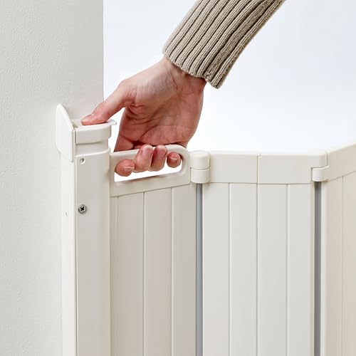 BabyDan - Guard Me Auto Retractable Stair Gate, 55-89 cm width, One-Hand Operation Safety Gate, Child and Pet Gate, White, Made in Denmark