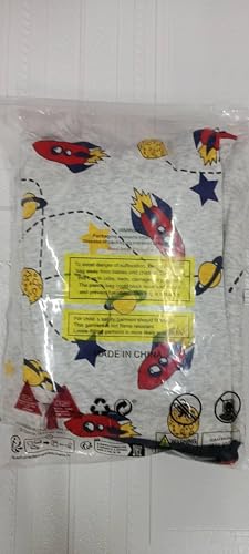 SOIBEEN Pyjamas for Boys Space Planet Nightwear Cotton Clothes Kids Sleepwear Long Sleeve PJs Set 4 Piece Outfit Xmas Gift 6 Years
