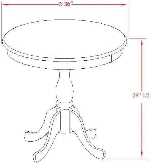 East West Furniture AMT-ABK-TP Antique Dining Table