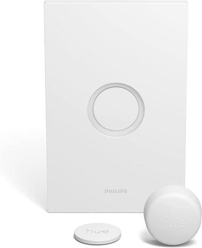 Philips Hue Wall Tap Dial Light Switch, Portable, White - 1 Pack - Requires Hue Lights and Hue Bridge - Smart Home - Easy, No-Wire Installation