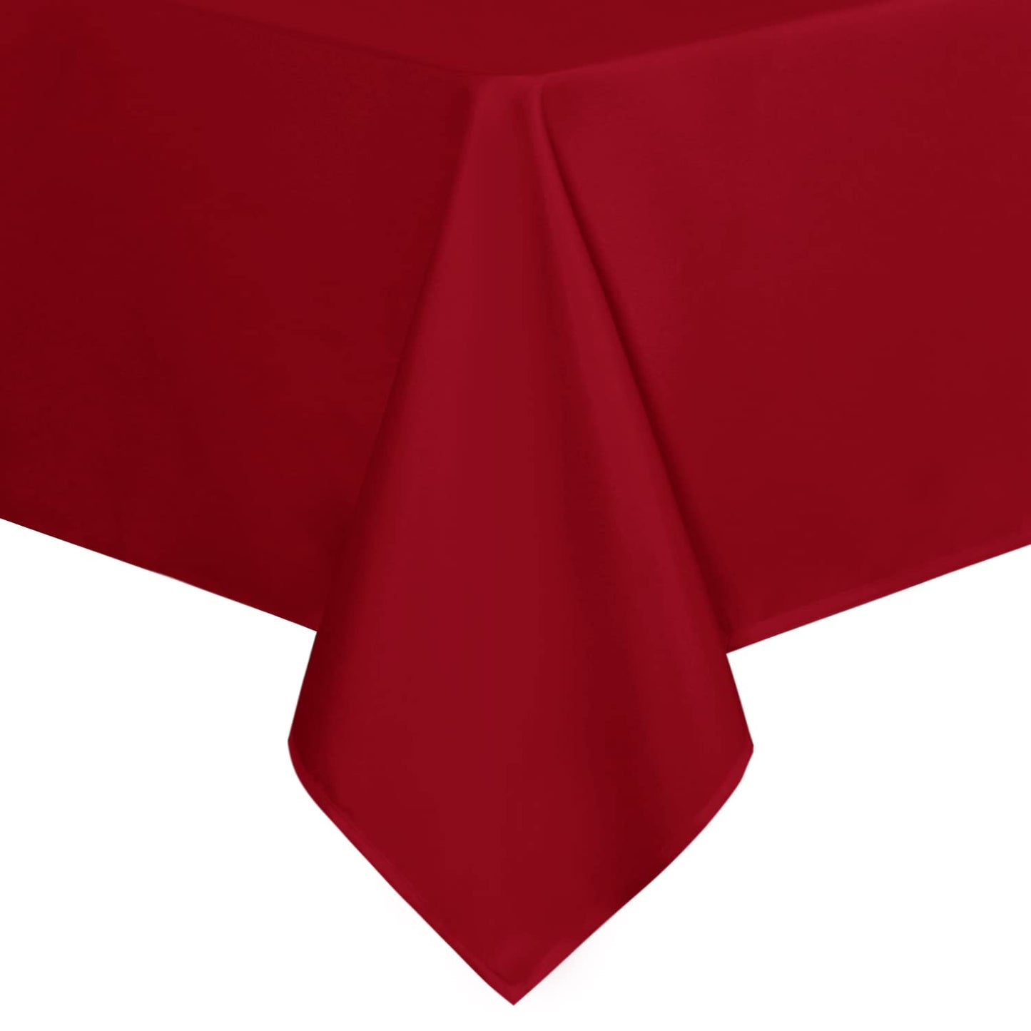 sancua Rectangle Tablecloth - 60 x 84 Inch - Stain and Wrinkle Resistant Washable Polyester Table Cloth, Decorative Fabric Table Cover for Dining Tables, Buffet Parties, Christmas Red