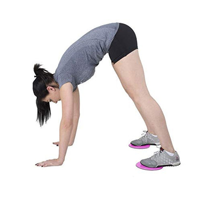 Synergee Power Pink Core Sliders. Dual Sided Use on Carpet or Hardwood Floors. Abdominal Exercise Equipment