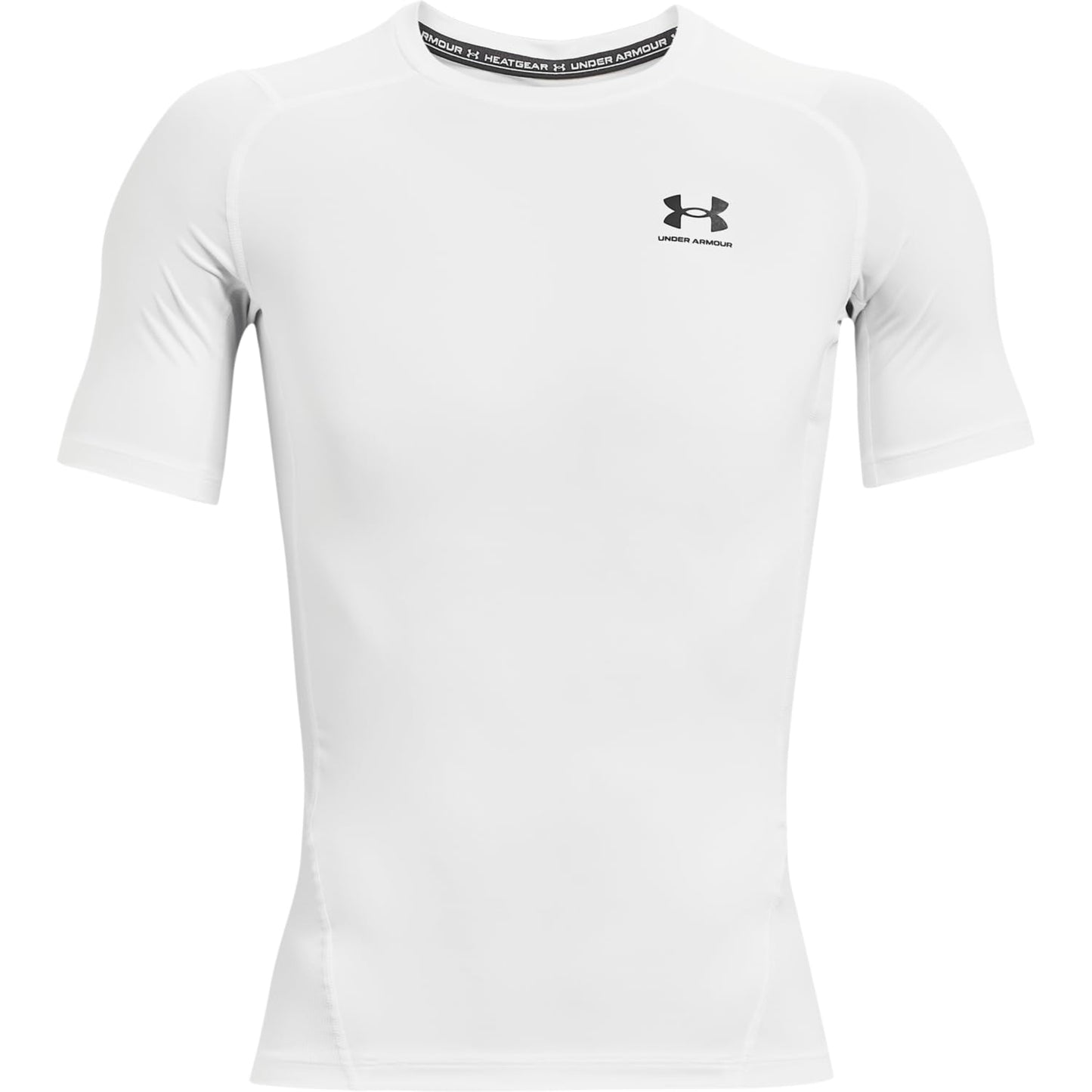 Under Armour Men's Armour HeatGear Compression Short-Sleeve T-Shirt , White (100)/Black, Large