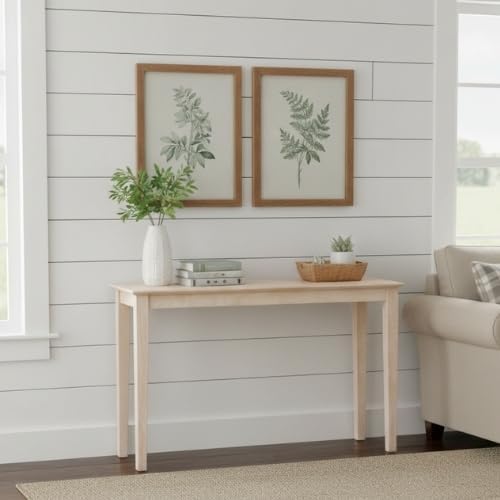 International Concepts Shaker Console Table, 48-Inch Long, Solid Parawood