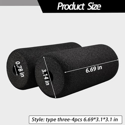 Foot Foam Pads Rollers(7.87in*3.14in*3.14in) for Exercise Machine, Inversion Table, Workout Bench, Sits Ups Replacement Parts, Home Gym Accesories