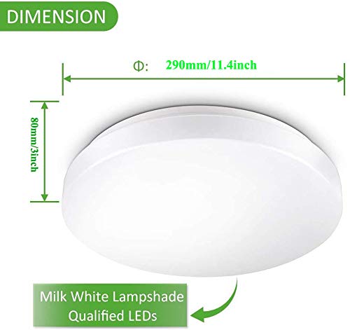 RAWNICE Bathroom Lights Ceiling,24W,4000K Natural White 29CM,Round Indoor Flush Mount Ceiling Lamp for Bedroom Bathroom Kitchen Hallway Office Stairwell