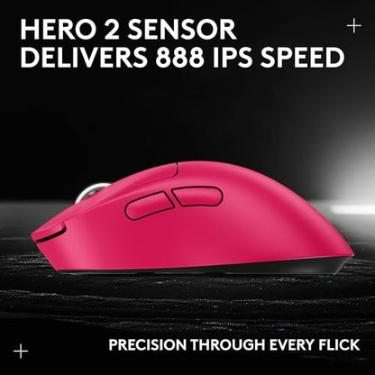 Logitech G PRO X SUPERLIGHT 2 Wireless Gaming Mouse, 60g Pro-Grade with 5 Programmable Buttons, 44k DPI Sensor, 8kHz Report Rate, USB-C Charging for PC/Mac - Black