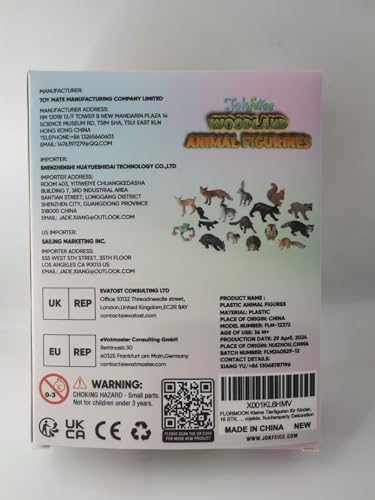 JOKFEICE Animal Figures for Kids, 16PCS Realistic Forest Animals Baby Figurines, Woodland Creatures Figurines, Educational Toys for Science Project Cake Party Decor
