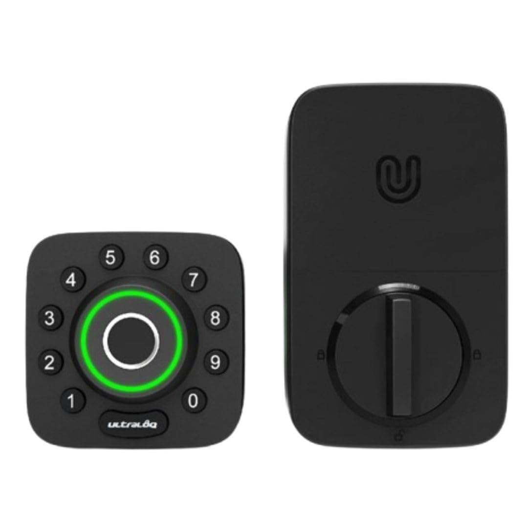 ULTRALOQ U-Bolt Pro Smart Lock with Door Sensor, 6-in-1 Keyless Entry Door Lock with Built-in WiFi, Fingerprint ID, Smartphone, Auto Unlock, WiFi Deadbolt, ANSI Grade 1 Certified