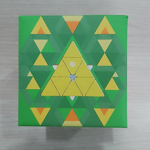 GAN Pyraminx 36 Magnets, Pyramid Speed Cube, Speed Magnetic Pyramid Puzzle Stickerless Triangle Cube (Standard)