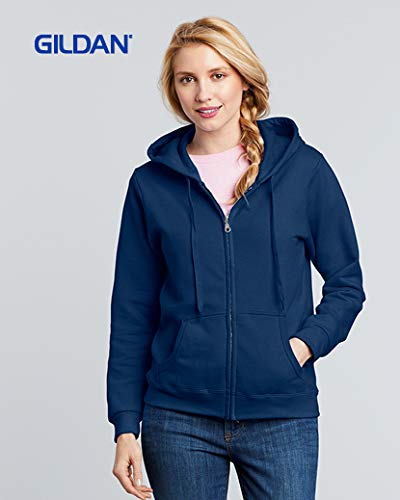 Gildan Women's Full Zip Hooded Sweatshirt, Sport Grey, 2X-Large