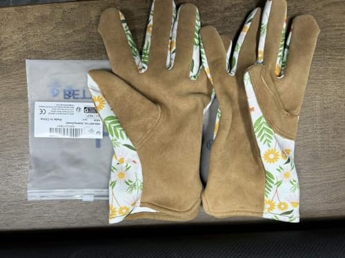 HANDLANDY Utility Work Gloves Mens & Women, Safety Mechanic Working Gloves Touch Screen, Flexible Breathable Yard Gloves (Medium, Blue-Men Size)