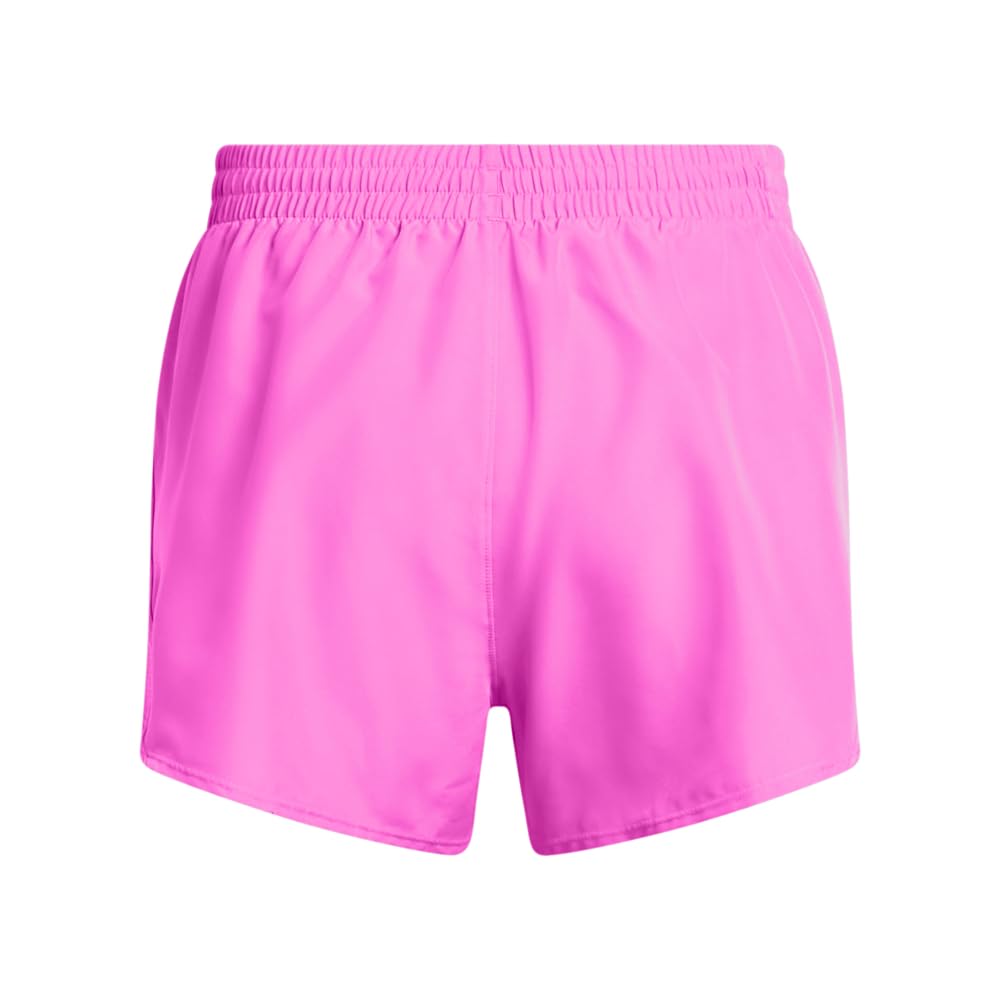 Under Armour Womens Fly by Shorts, (572) Vivid Magenta/Vivid Magenta/Reflective, Large