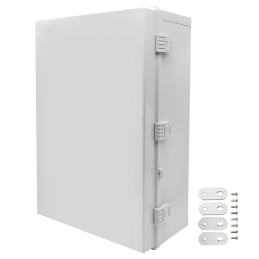 Large Electrical Junction Boxes Hinged Outdoor ABS Plastic Buckle Deep Wall Mount,Dustproof Waterproof IP67 Universal Durable Electrical Big Enclosure with Lock (23.62"x15.75"x8.66")