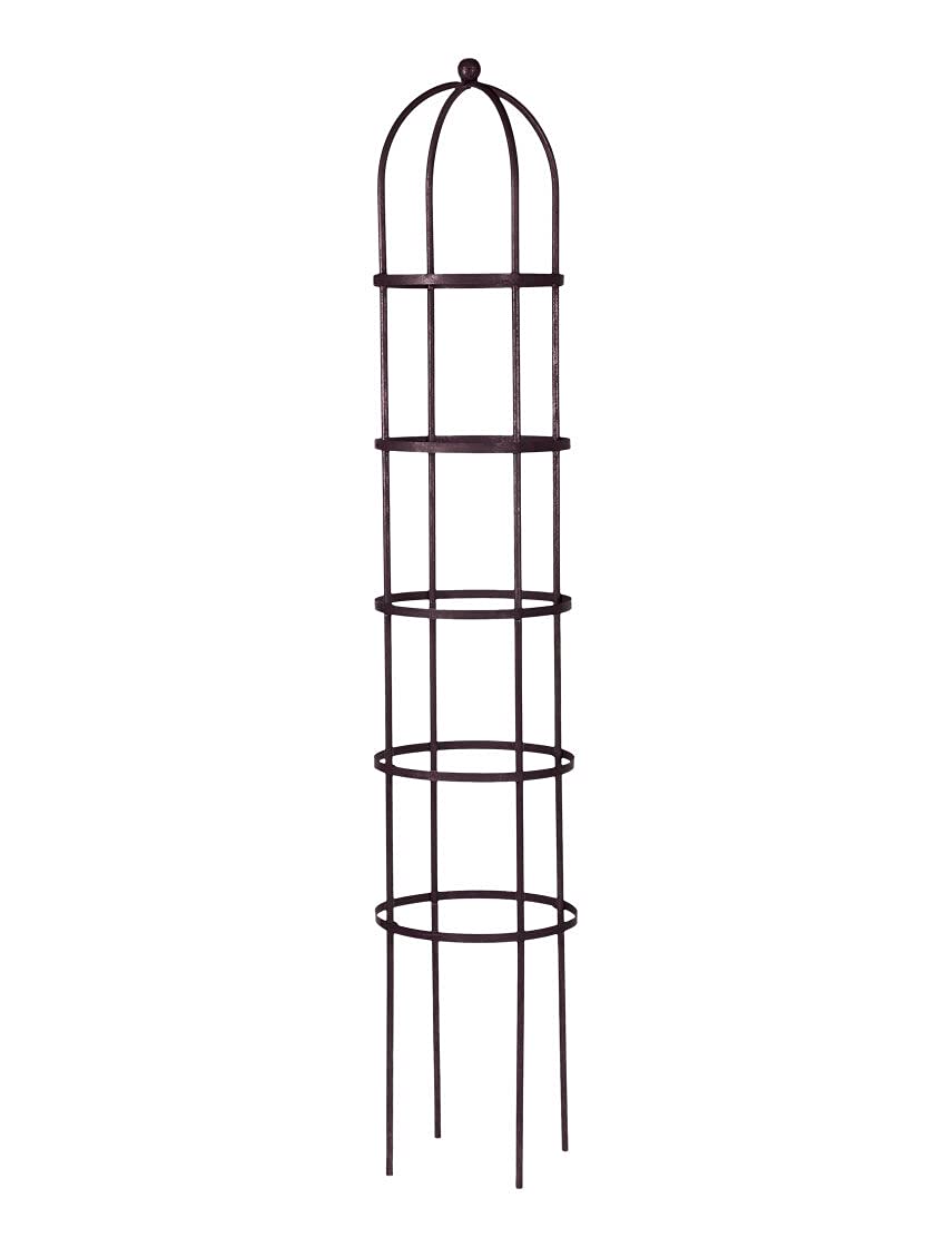 Gardener's Supply Company 7 Foot Tall Garden Obelisk | Sturdy Steel Jardin Trellis Support | for Climbing Plants, Vines, Clematis & Flowers - 15-1/2"D x 84" H