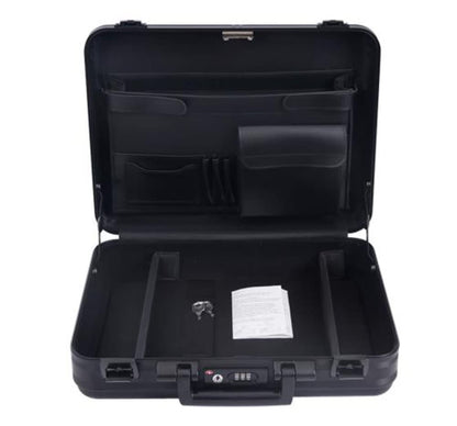 Urecimy Aluminum Briefcase 18.1X13.8X4.5 Inch Metal Toolkit Box Family Medical Case Cash Suitcase Equipment Electronic Instruments Case with Foam