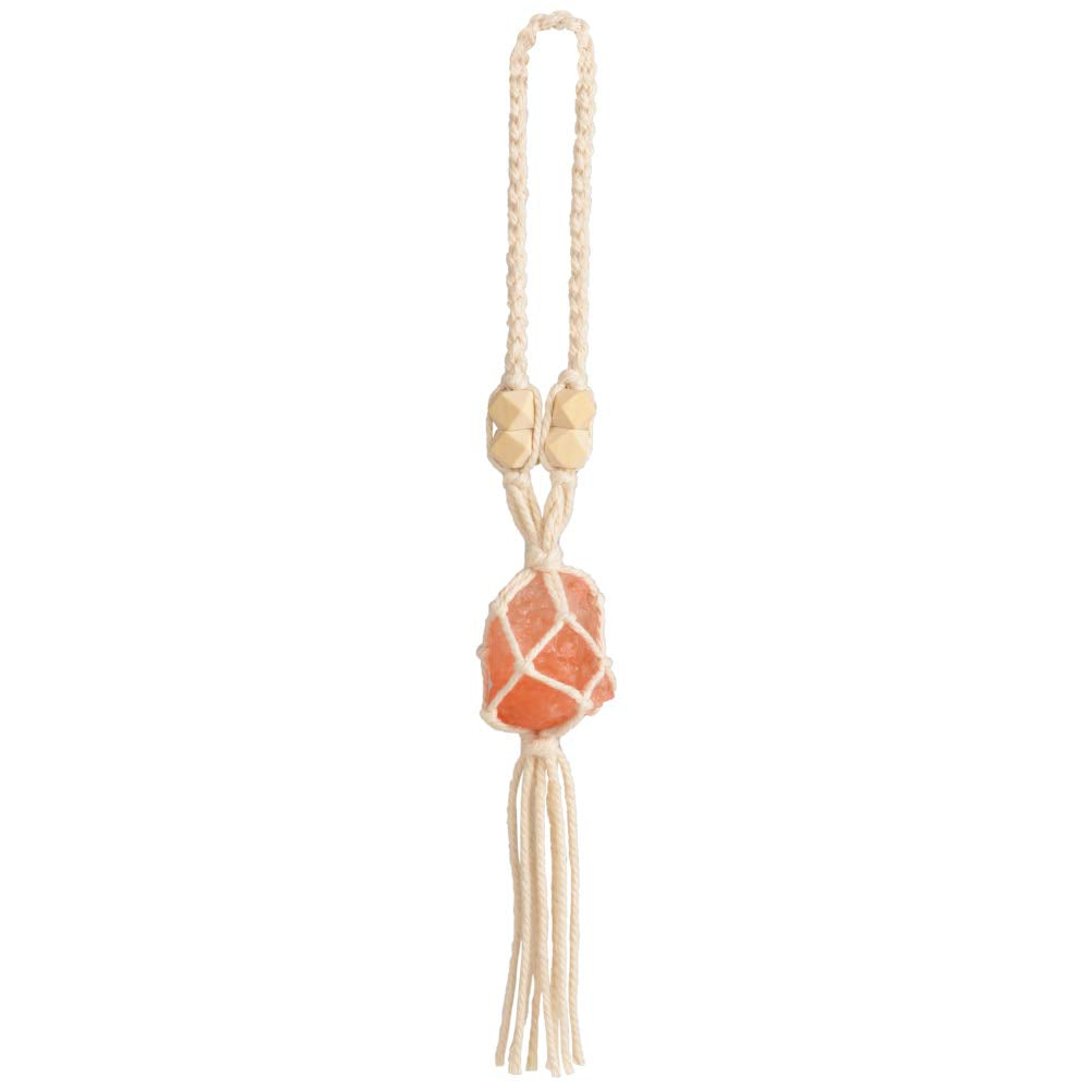 VNVETYTO Healing Crystals Feng Shui Hanging Ornament Car Ornament Meditation Hanging Ornament Window Ornament for Home Decor (1 Piece Himalayan Salt Stone)