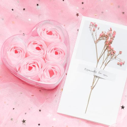 Birthday Gifts for Women Self Care Get Well Soon Gift Baskets, Rose Relaxing Spa Gift Basket Care Package w/ Luxury Flannel Blanket, Unique Valentines Day Gifts for Mom Her Friend Sister Wife Grandma