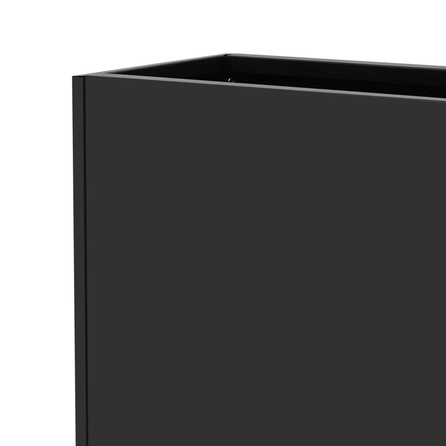 Metal Planter Box, 34*10*30In Rectangular Steel Planter Box with Water Bag and Gloves, Indoor &outdoor Metal Garden Box with Drainage Hole for Gardens, Courtyards, Balconies, Black (30 In Tall)