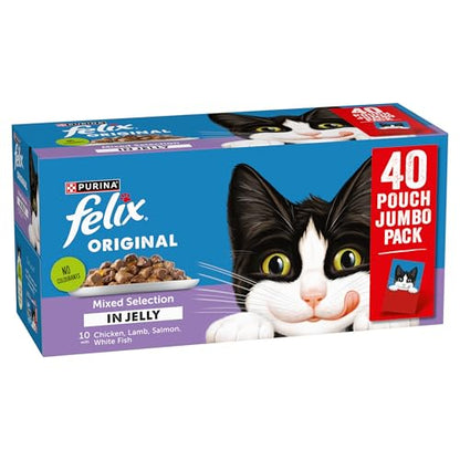 FELIX Original Mixed Selection in Jelly Wet Cat Food 40x85g