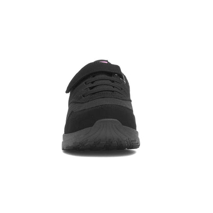 XL Kids Black Easy Fasten Trainer - Size 2 UK - Black