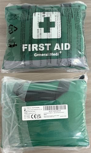General Medi 210 Piece First Aid Kit- Emergency kit - Reflective Design - Includes Ice(Cold) Pack, Moleskin Pad and Emergency Blanket for Travel, Home, Office, Car, Workplace & Outdoor