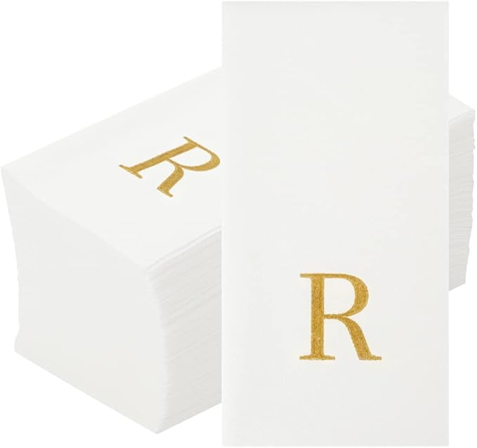 Luxenap 15.8 X 7.9 Inch Linen-Feel Guest Towels, 2000 Lettered Hand Towels