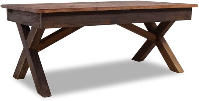 Rustic Farmhouse Coffee Table Handcrafted from Mixed Reclaimed Woods, Unique