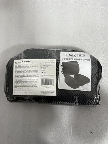 FORTEM Office Chair Cushion and Back Support for Office Chair, Lumbar Support Pillow, Memory Foam, Non Slip Sitting and Back Rest for Gaming, Car Seat Cushion, Chair Pad