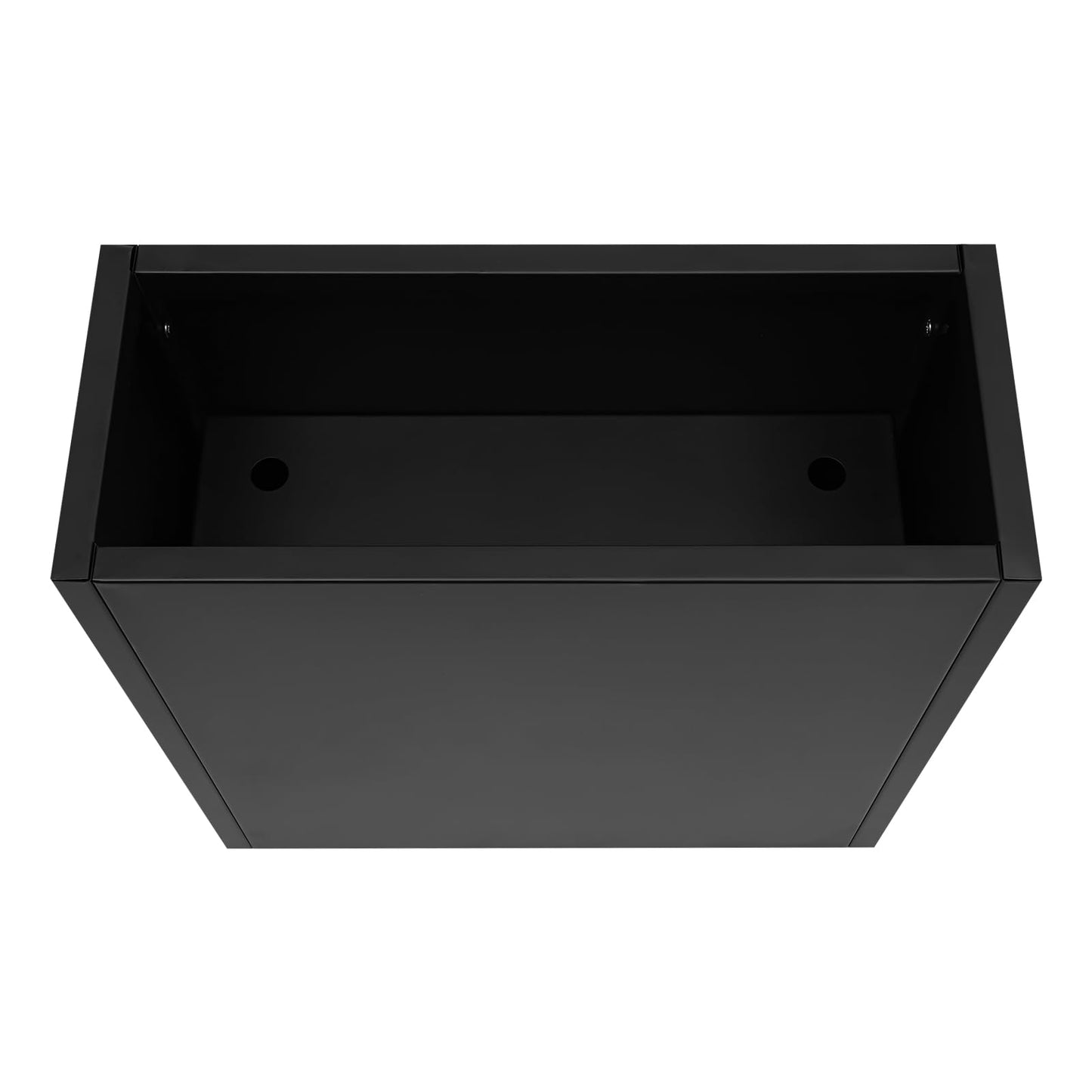 HinLIaDa Metal Planter Boxes, Tall Outdoor/Indoor Planter Box, Rectangular Large Flowerpot with Drainage Holes, Heavy Duty Steel Flower Pot for Commercial Residential, Patio, Deck, Garden, Black