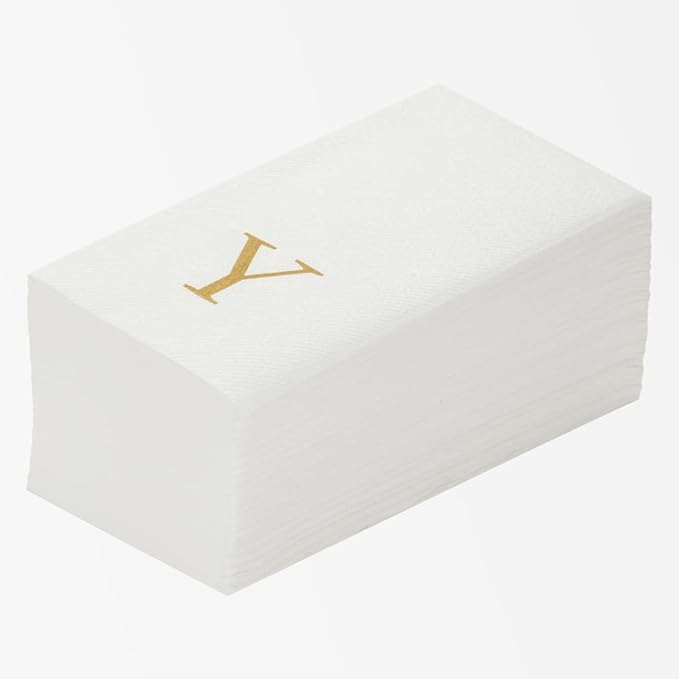 Luxenap 15.8 X 7.9 Inch Linen-Feel Guest Towels, 50 Lettered Hand Towels