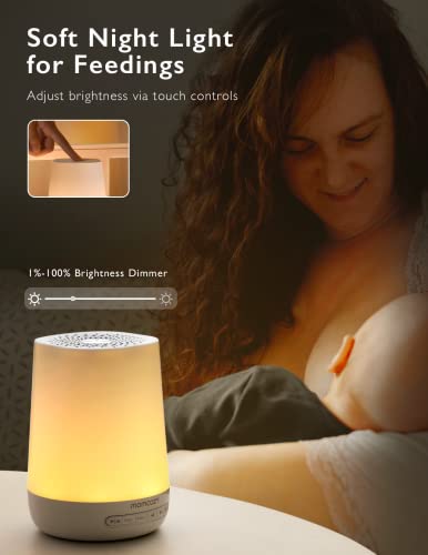Momcozy White Noise Machine,Sound Machine for Baby Adults with 7 Colour Night Light,34 Soothing SoundsTherapy for Sleeping Nursery, White Noise APP Control,Timer,USB Rechargeable,Office Home Travel