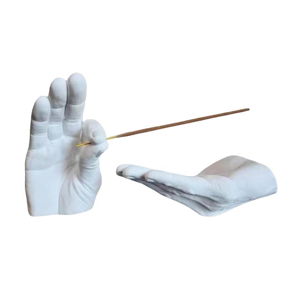 Hand Incense Holder for Sticks, Incense Burner Ash Catcher, Hand-Shaped Incense Burner Stand, for Meditation and Decoration (White)