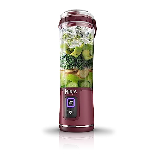 Ninja BC151BK Blast Portable Blender, Cordless, 18oz. Vessel, Personal Blender-for Shakes & Smoothies, BPA Free, Leakproof-Lid & Sip Spout, USB-C Rechargeable, Dishwasher Safe Parts, Black