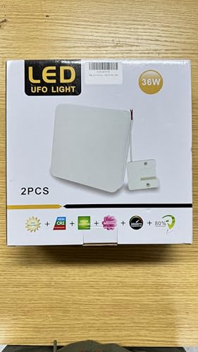Eyesgood 2 Packs LED Bathroom Ceiling Lights 6500K 36W Square Flush Mount Office Ceiling Light Kitchen Modern White 3240LM IP44 Waterproof for Bedroom Living Room Ultra Thin
