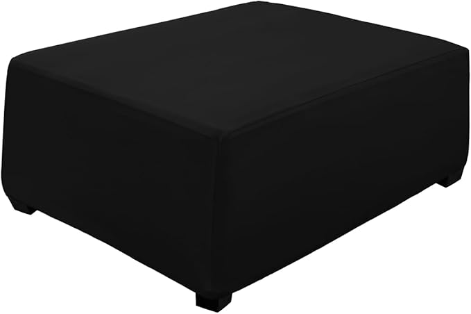 Super Stretch Ottoman Cover- Soft Form Fit Ottoman Cover Rectangular Ottoman