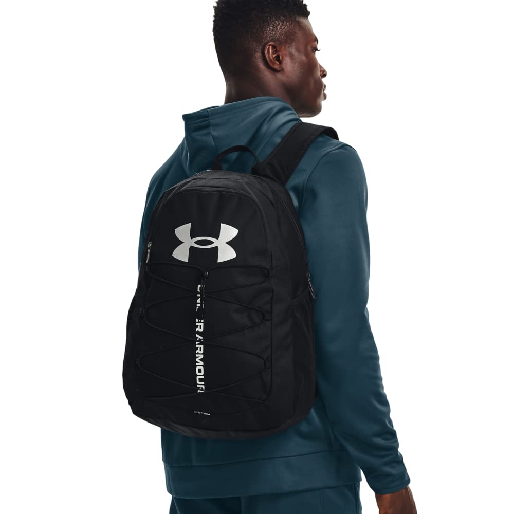 Under Armour Unisex-Adult Hustle Sport Backpack , Black (001)/Silver , One Size Fits All
