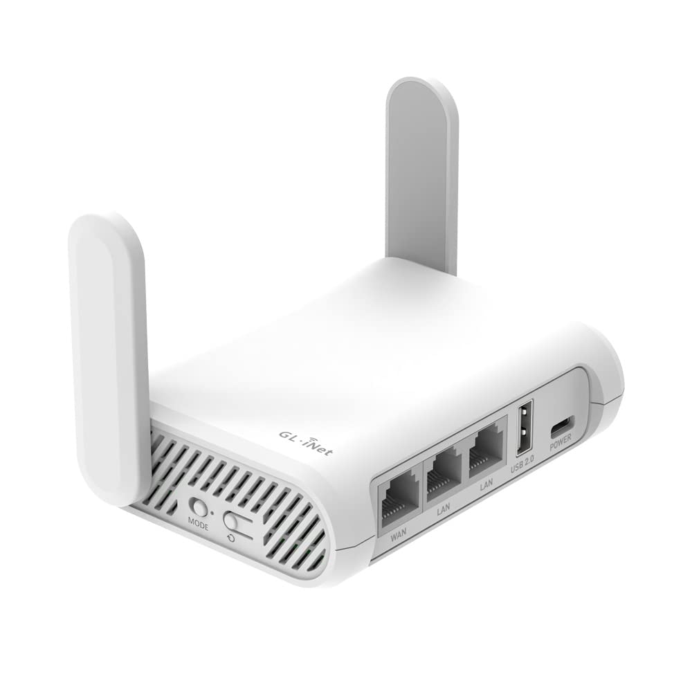 GL.iNet GL-SFT1200 (Opal) Portable Wifi Router for Travel, Wireless Access Point, Pocket Wifi 5 Abroad, Secure Vpn Router, Mobile Wireless Routers for Modem, Mini Routers for Hotel, Plane, Openwrt