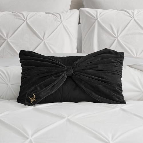 Juicy Couture – Decorative Accent Pillow Velvet Safari Leopard Premium Reversible Throw Pillow Living Room and Bedroom Décor Measures 14" x 24" Cheetah on White