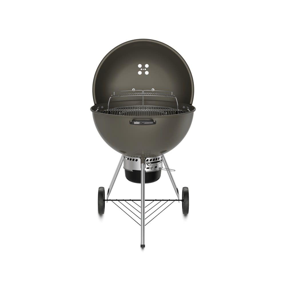 Weber Master-Touch Charcoal Grill, 26-Inch, Smoke Gray – Premium Outdoor BBQ Grill with Tuck-Away Lid Holder & One‑Touch™ Cleaning System, Porcelain‑Enameled Kettle