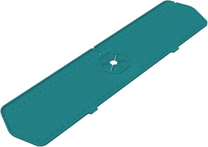 Kitchen Faucet Sink Splash Guard, Sink Draining Pad Behind Faucet, Rubber