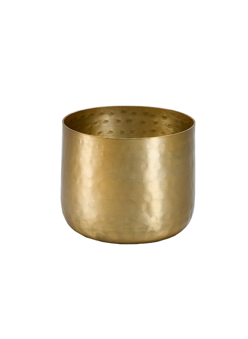 Serene Spaces Living Antique Brass Look Gold Hammered Pots, Indoor Planter, Decorative Accent for Potted Plants, Gold Flower Vase for Wedding or Event Centerpiece, Extra Small, 5" Diameter & 4" Tall