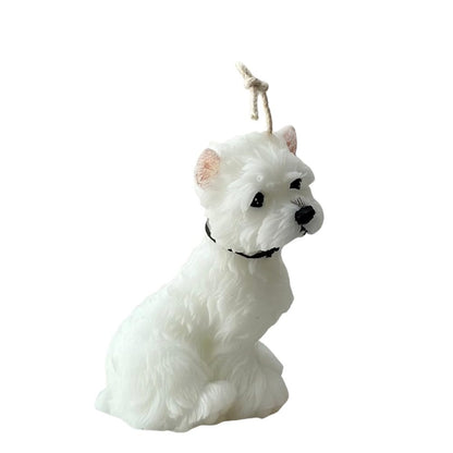 Ymar - Decorative and Aromatic Lavender Scented Candle in the Shape of a West Highland White Terrier Dog, Ideal for a Gift and to Decorate Your Home (Small)